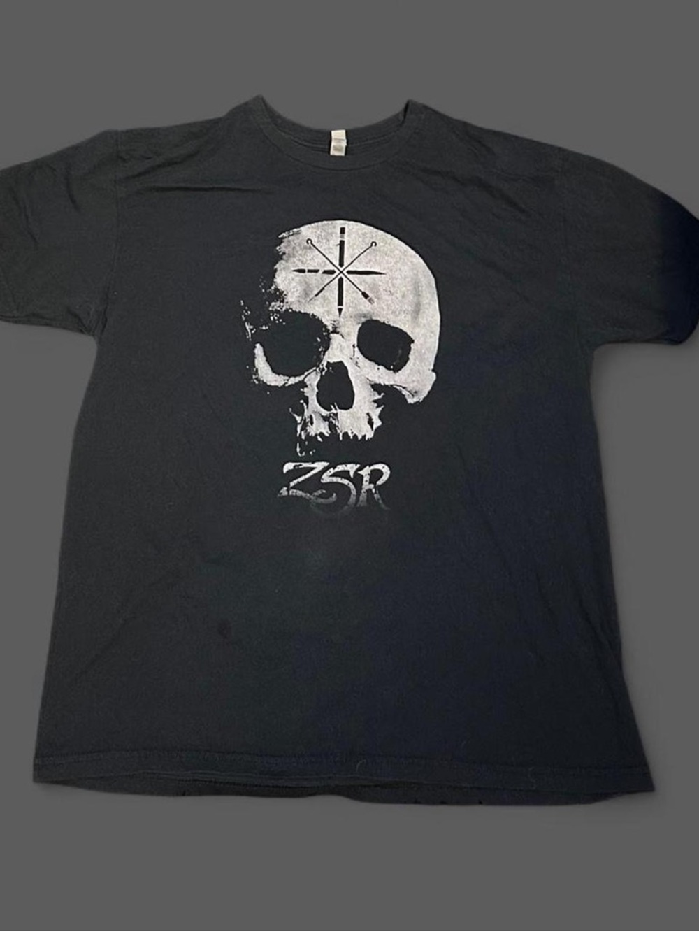 Black Skull Graphic Crewneck T-Shirt